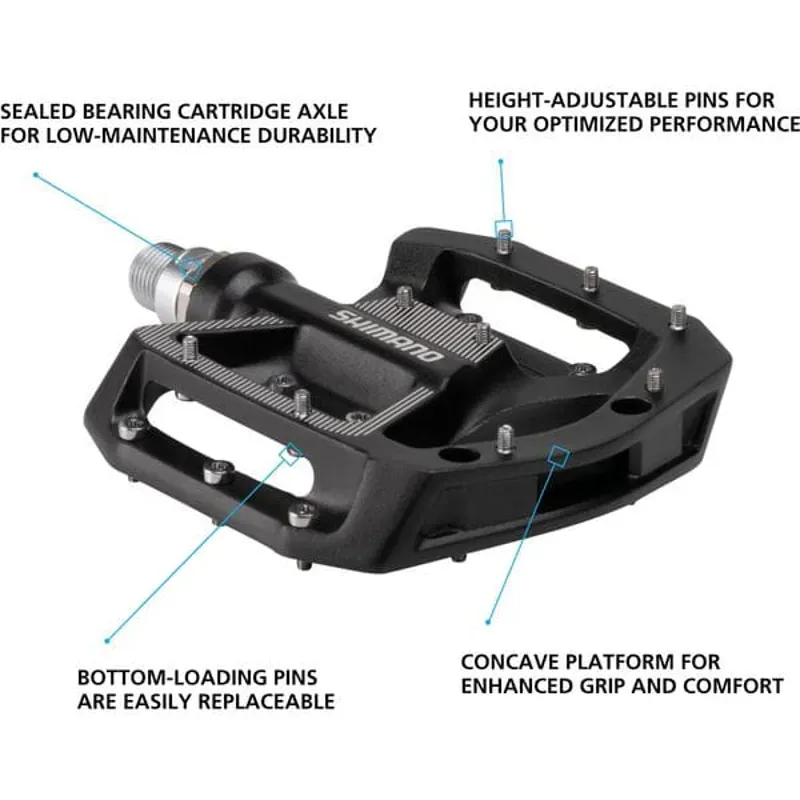 Shimano GR500 Flat Pedals Black-1