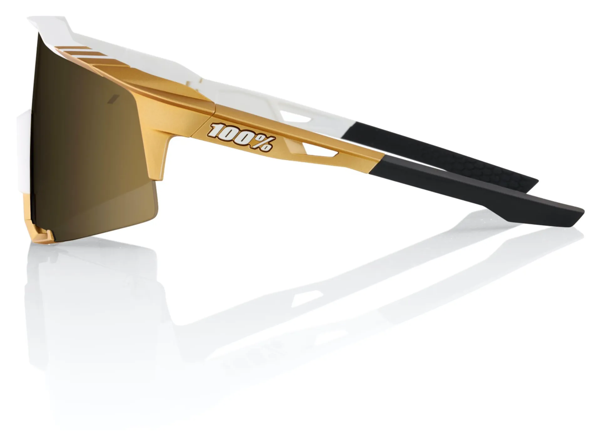 100% Speedcraft Peter Sagan LE White Gold Soft Gold Mirror Lens