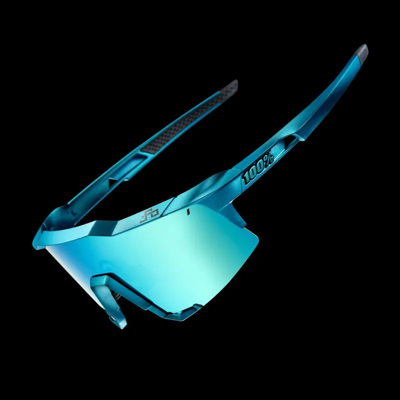 100 Speedcraft Blue Topaz Mirror Lens Sunglasses in Blue-5