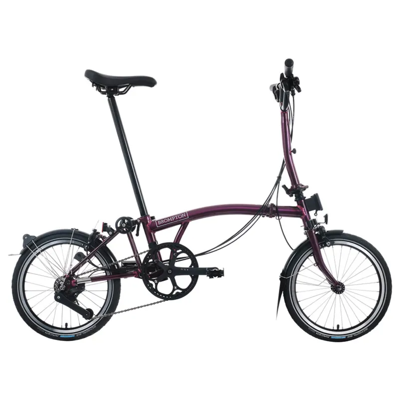 Brompton C Line 12 speed Folding Bike in Amethyst Lacquer