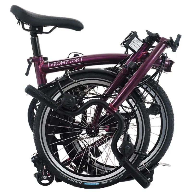 Brompton C Line 12 speed Folding Bike in Amethyst Lacquer-9