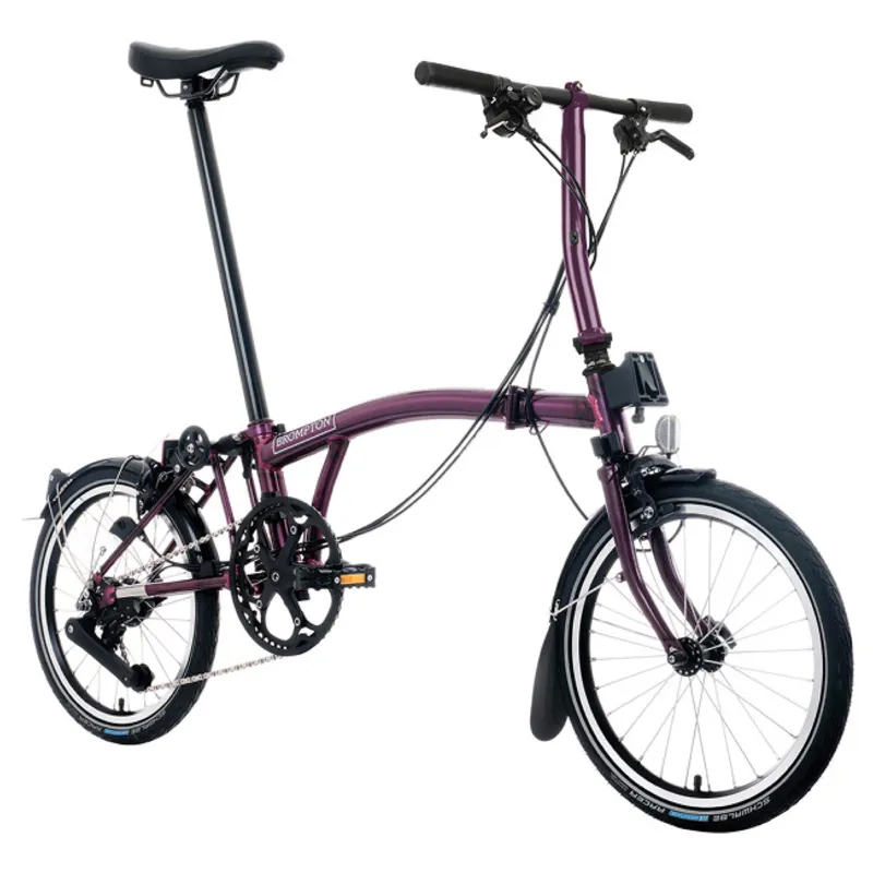 Brompton C Line 12 speed Folding Bike in Amethyst Lacquer-5