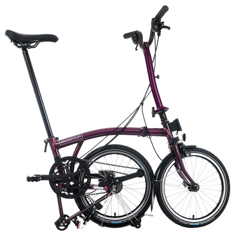 Brompton C Line 12 speed Folding Bike in Amethyst Lacquer-7