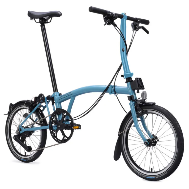 Brompton C Line 12 speed Folding Bike in Cloud Metallic-5