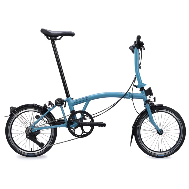 Brompton C Line 12 speed Folding Bike in Cloud Metallic-2