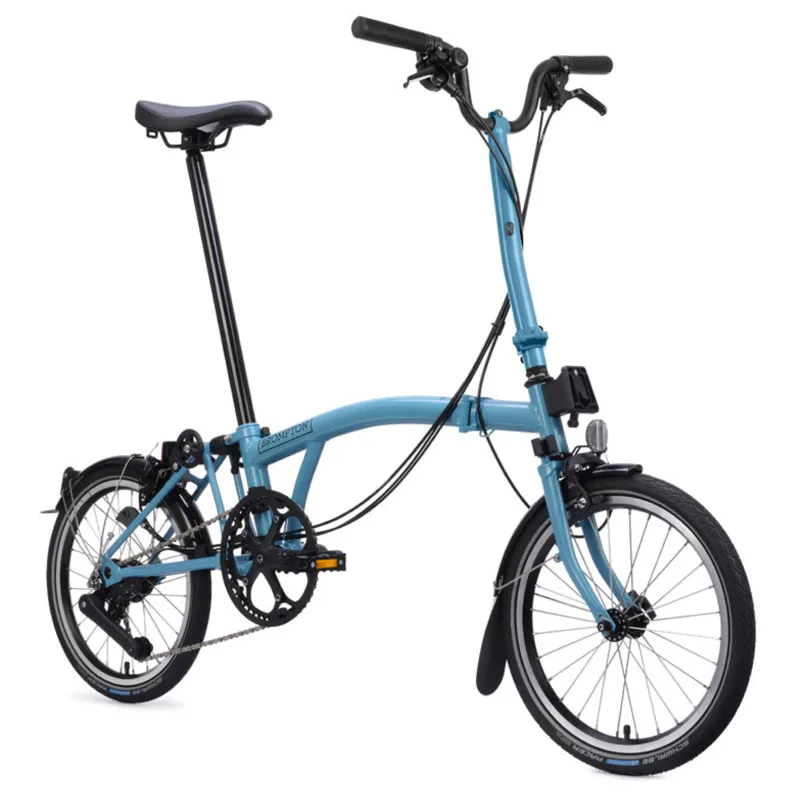 Brompton C Line 12 speed Folding Bike in Cloud Metallic-3