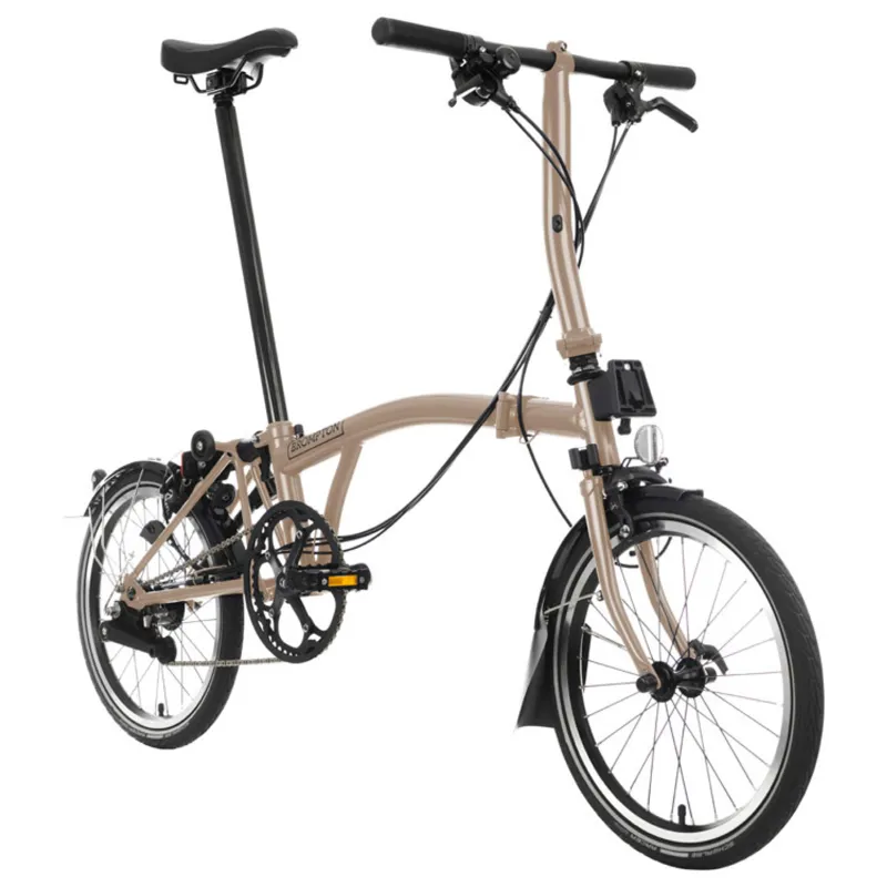 Brompton C Line 12 speed Folding Bike in Dune Sand-5