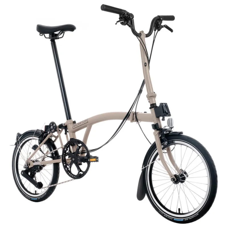 Brompton C Line 12 speed Folding Bike in Dune Sand-4
