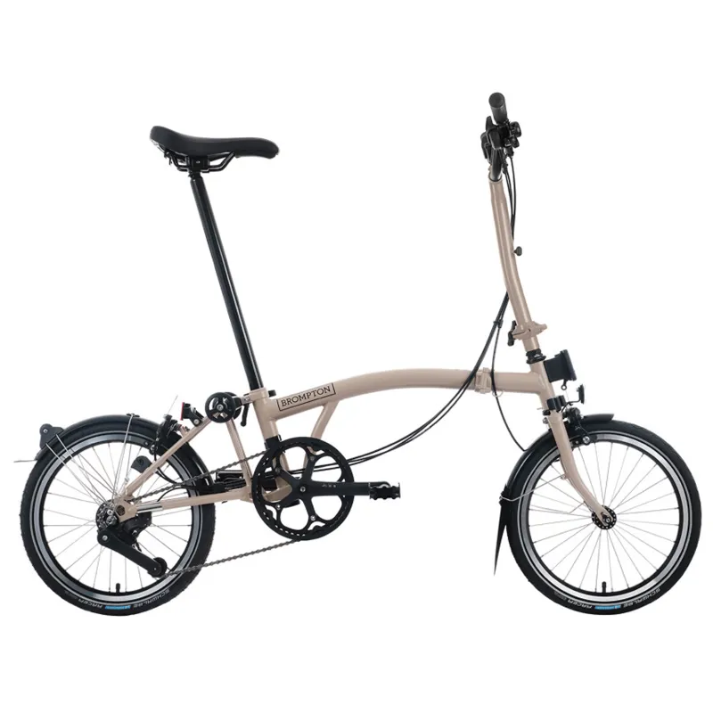 Brompton C Line 12 speed Folding Bike in Dune Sand