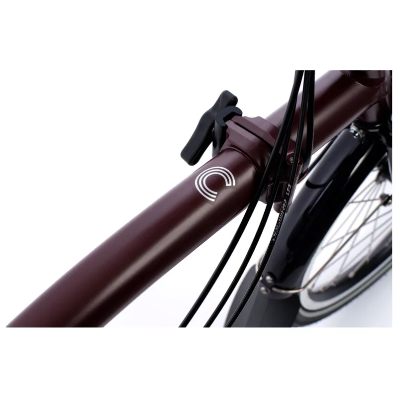Brompton C Line 12 speed Folding Bike in Red Plum-6