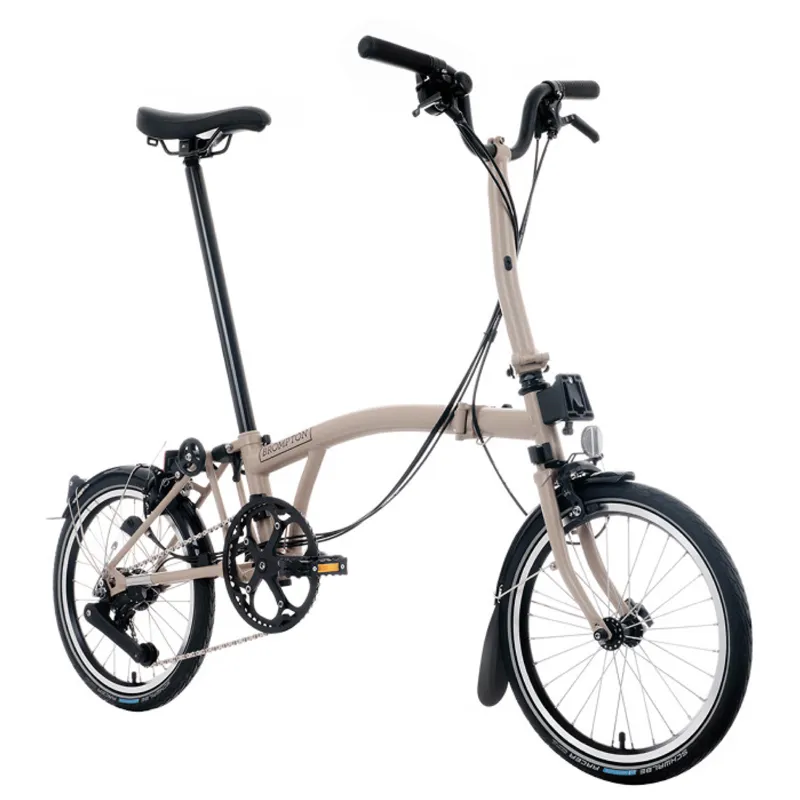 Brompton C Line 4 speed Folding Bike in Dune Sand-4