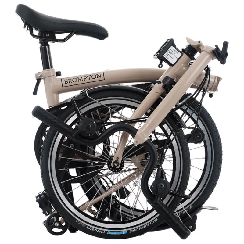 Brompton C Line 4 speed Folding Bike in Dune Sand-8
