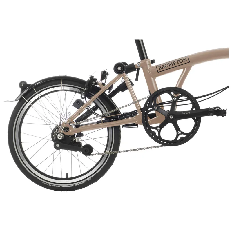 Brompton C Line 4 speed Folding Bike in Dune Sand-10