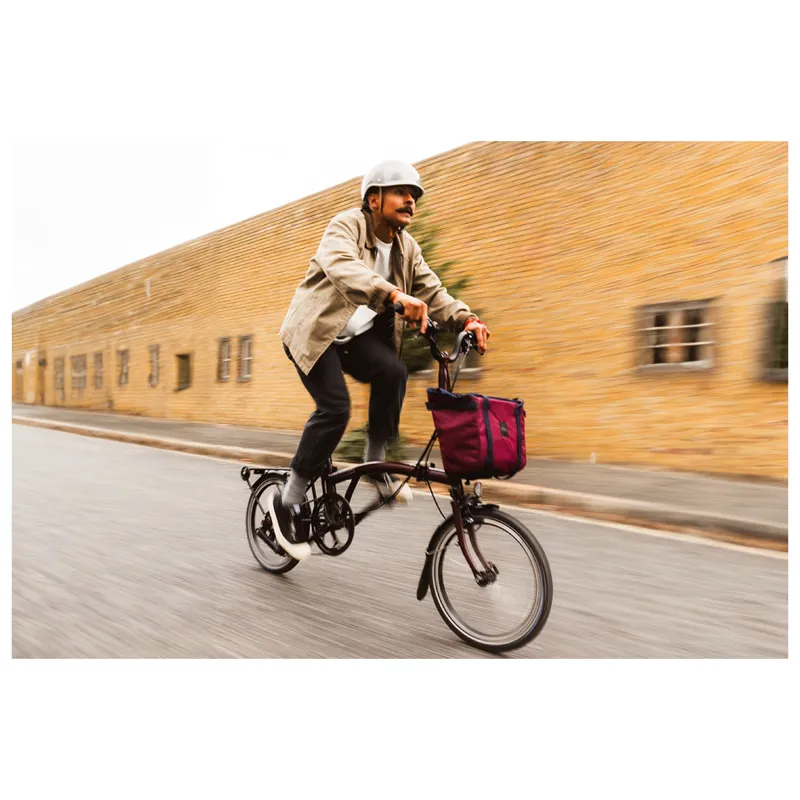 Brompton C Line 4 speed Folding Bike in Red Plum-9