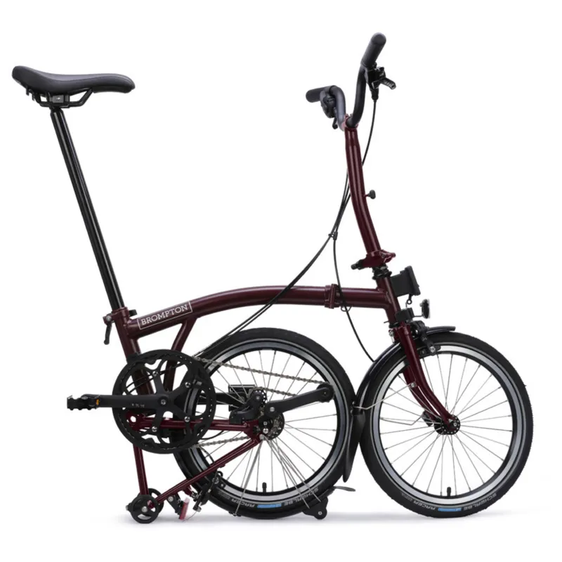 Brompton C Line 4 speed Folding Bike in Red Plum-7