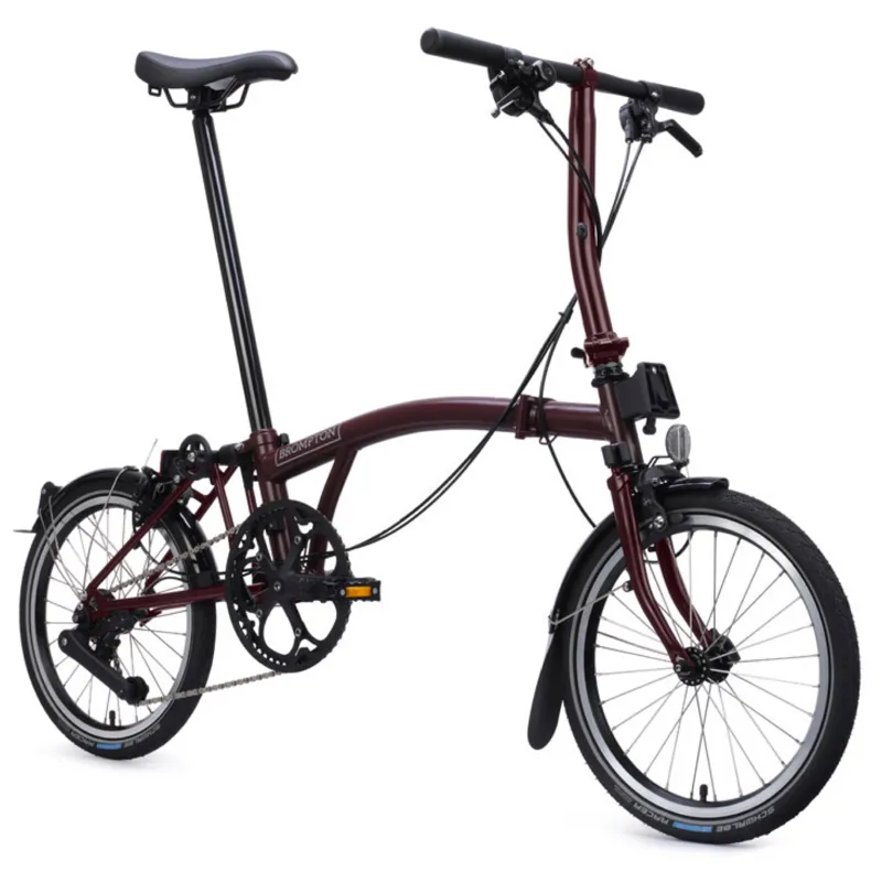 Brompton C Line 4 speed Folding Bike in Red Plum-6