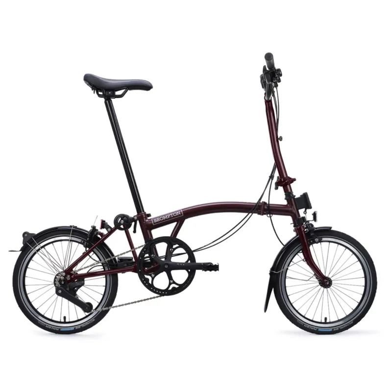 Brompton C Line 4 speed Folding Bike in Red Plum
