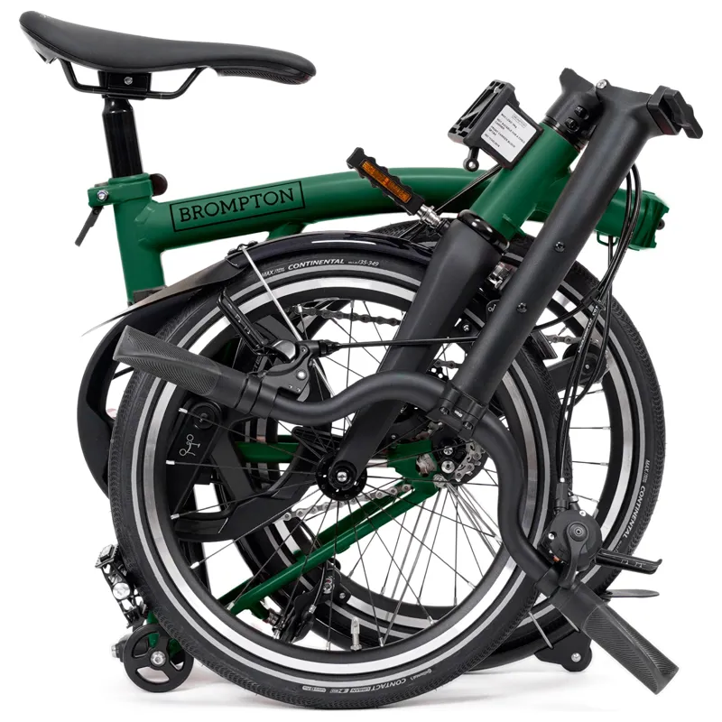 Brompton P-Line 4-speed folding bike in Racing Green-9
