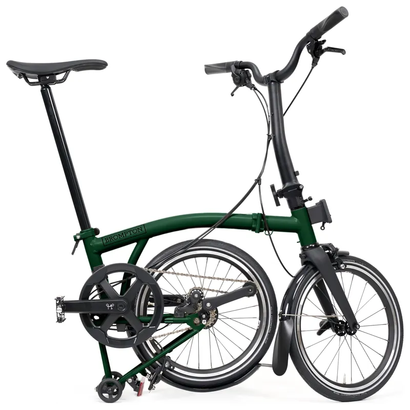 Brompton P-Line 4-speed folding bike in Racing Green-7