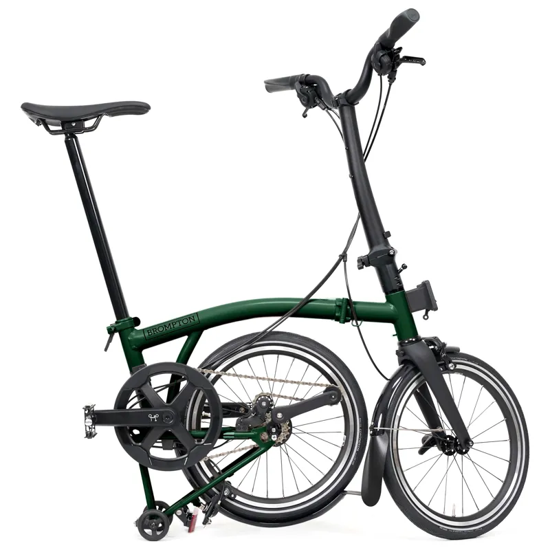 Brompton P-Line 4-speed folding bike in Racing Green-6