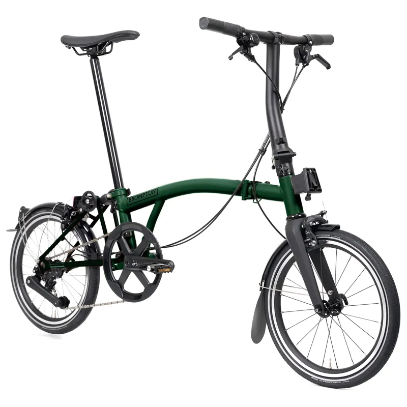 Brompton P-Line 4-speed folding bike in Racing Green-5