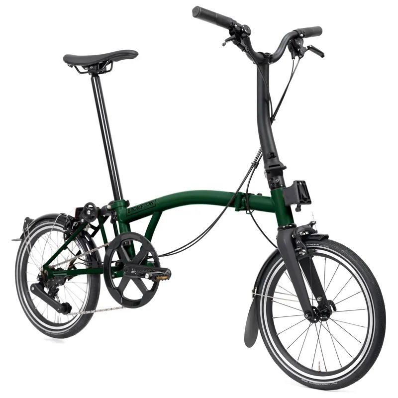 Brompton P-Line 4-speed folding bike in Racing Green-4