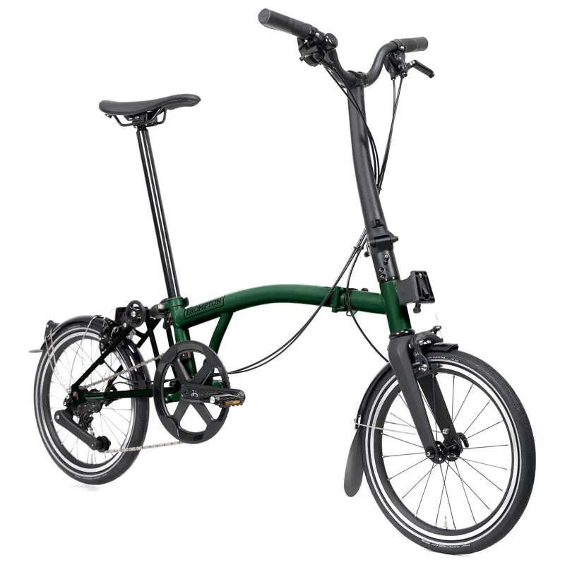 Brompton P-Line 4-speed folding bike in Racing Green-3
