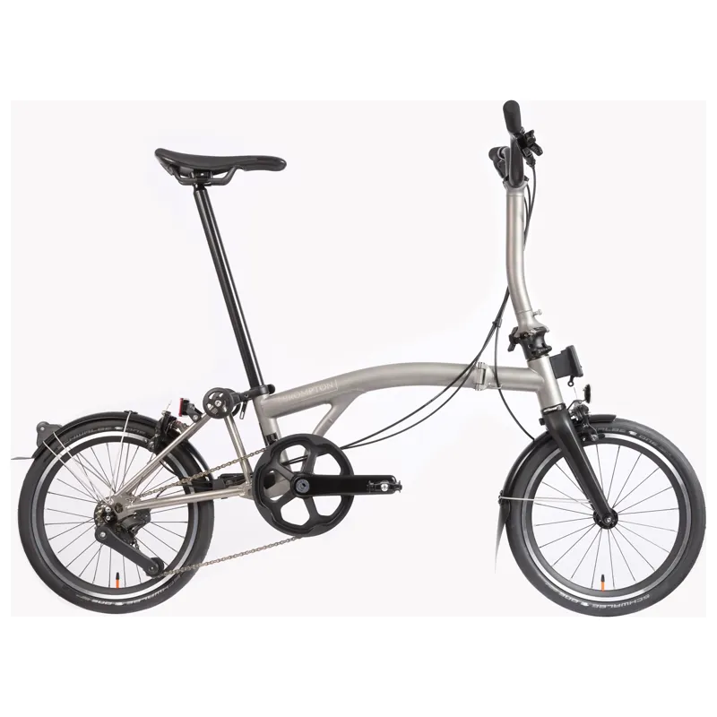 Brompton T-Line 12-speed Titanium Folding Bike