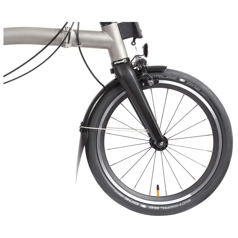 Brompton T-Line Mid Bar Urban 1 Speed S1L Titanium Folding Bike-3