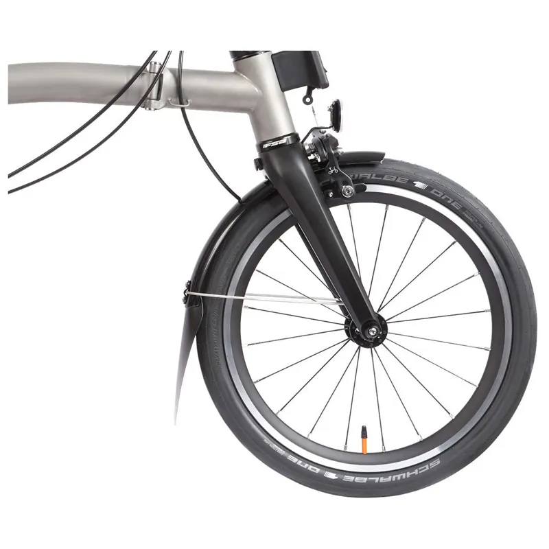 Brompton T Line Mid Bar Urban 4 Speed M4L Titanium Folding Bike