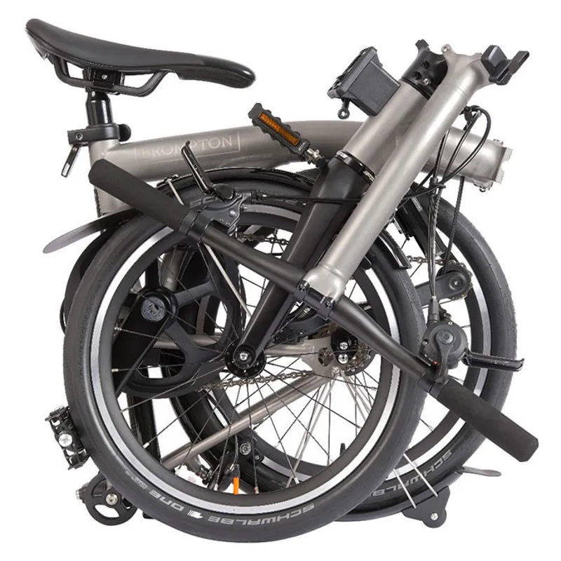 Brompton T-Line Low Bar Urban 4 Speed S4L Titanium Folding Bike -2