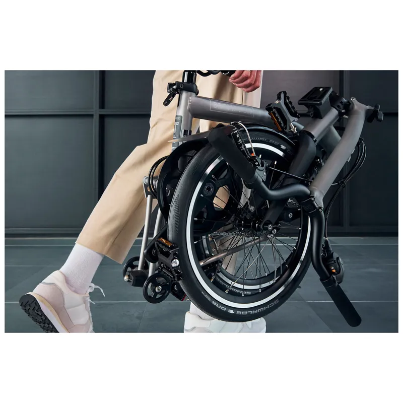 Brompton T-Line Low Bar Urban 4 Speed S4L Titanium Folding Bike -7