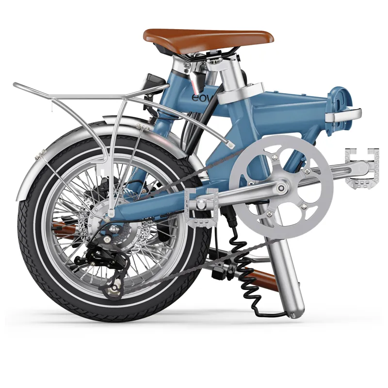 Eovolt Afternoon 20 Origins Vintage Folding Electric Bike in Satin Blue-1