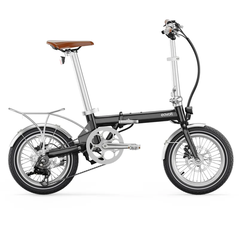 Eovolt Morning 16 Origins Vintage Folding Electric Bike in Satin Black