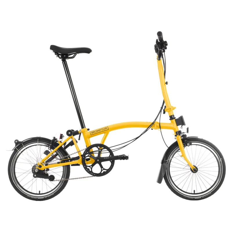 Brompton C-Line Urban High Bar 2 Speed H2L in BumbleBee Yellow-1
