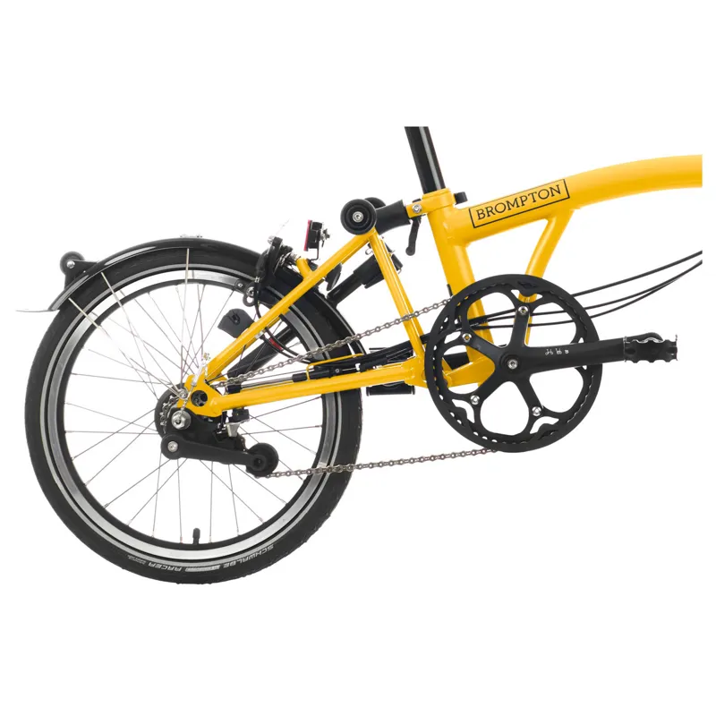 Brompton C-Line Urban High Bar 2 Speed H2L in BumbleBee Yellow-5