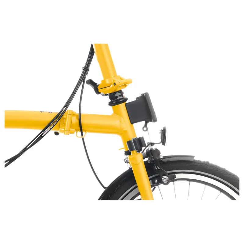 Brompton C-Line Explore 6 Speed M6L with Mid Bar in BumbleBee Yellow-8