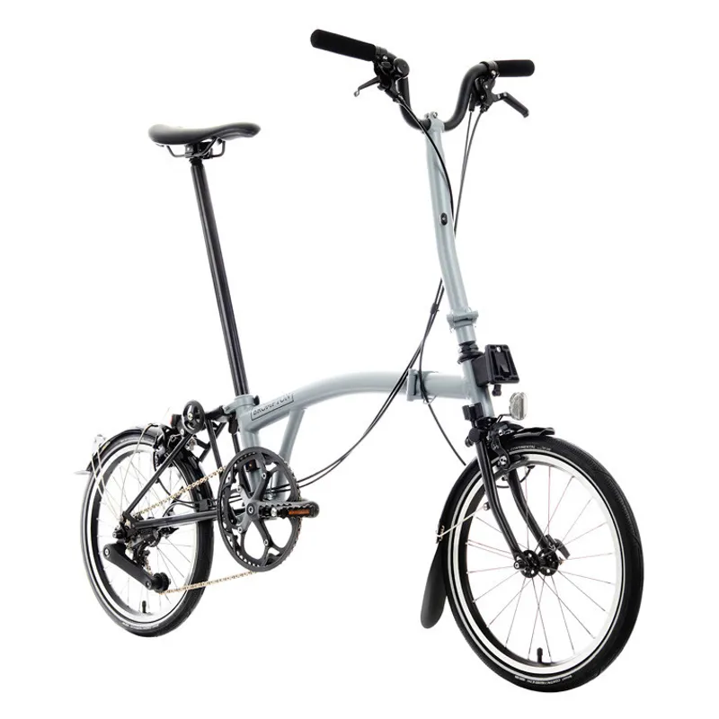 Brompton P Line 12 speed Folding Bike in Lunar Ice-1