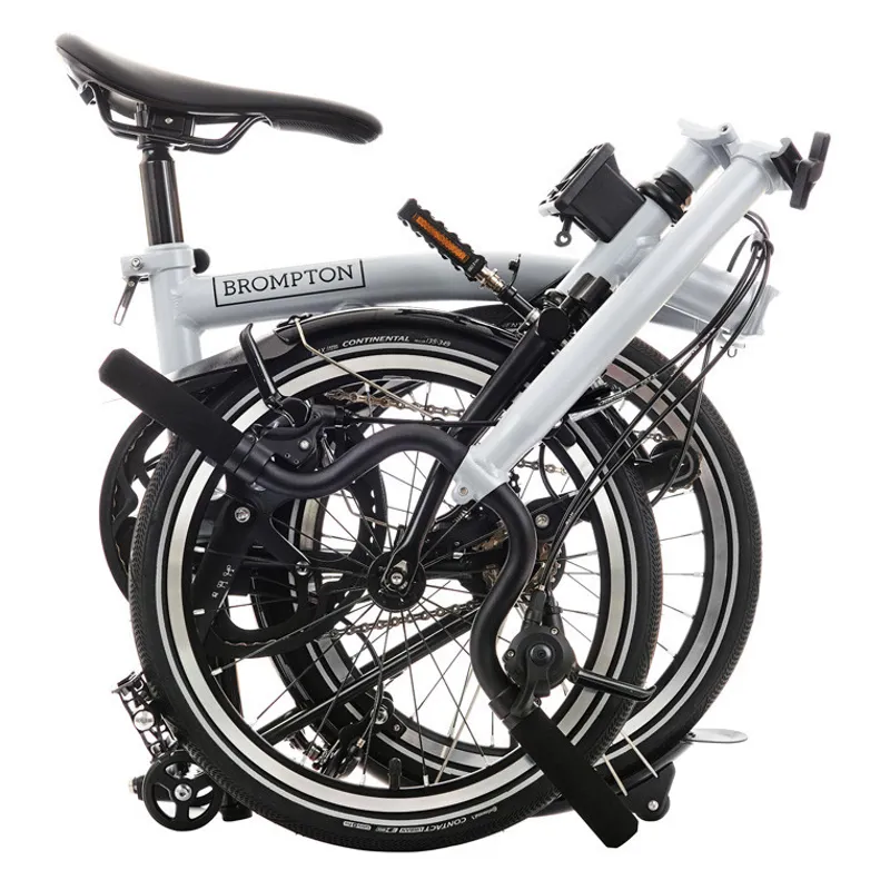 Brompton P Line 12 speed Folding Bike in Lunar Ice-3