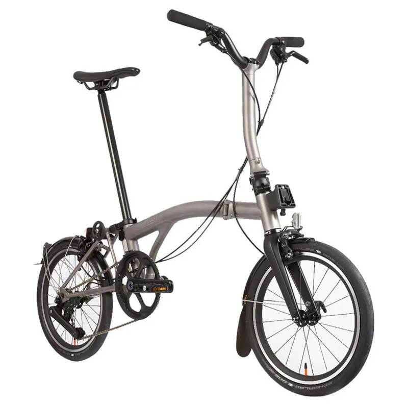 Brompton T-Line 4 speed in Blasted Titanium-2