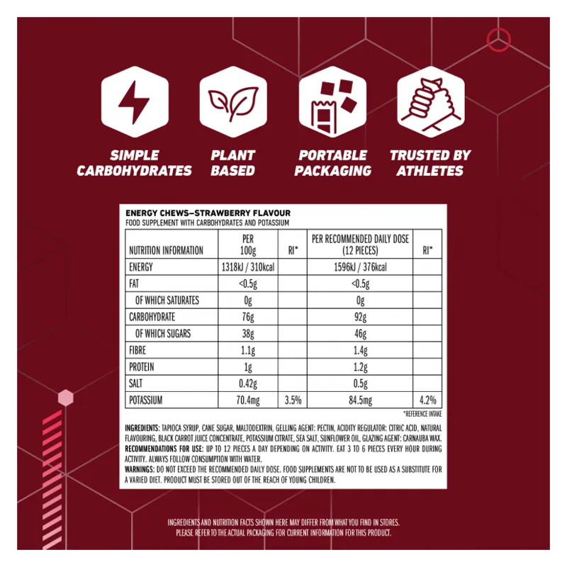 Clif Bloks Strawberry Flavour Energy Chews-2