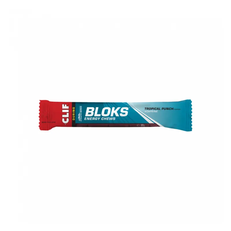 Clif Bloks Tropical Punch Flavour Energy Chews with Caffeine