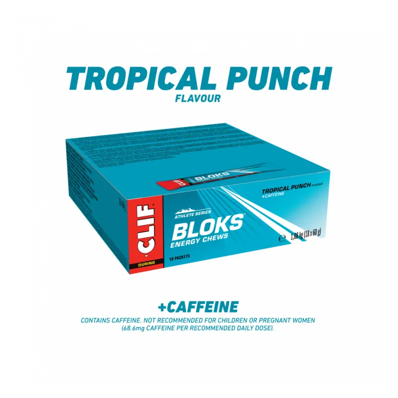 Clif Bloks Tropical Punch Flavour Energy Chews with Caffeine-2