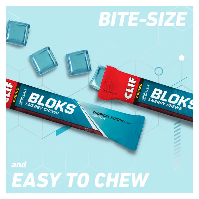 Clif Bloks Tropical Punch Flavour Energy Chews with Caffeine-1