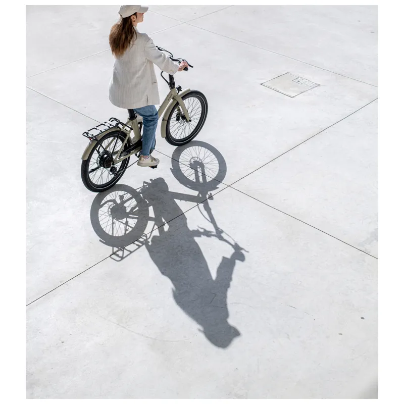Eovolt Evening 24 Origins Step Through Electric Bike in Desert Sand