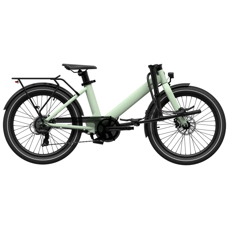 Eovolt Evening 24 Origins Step Through Electric Bike in Sage Green-2
