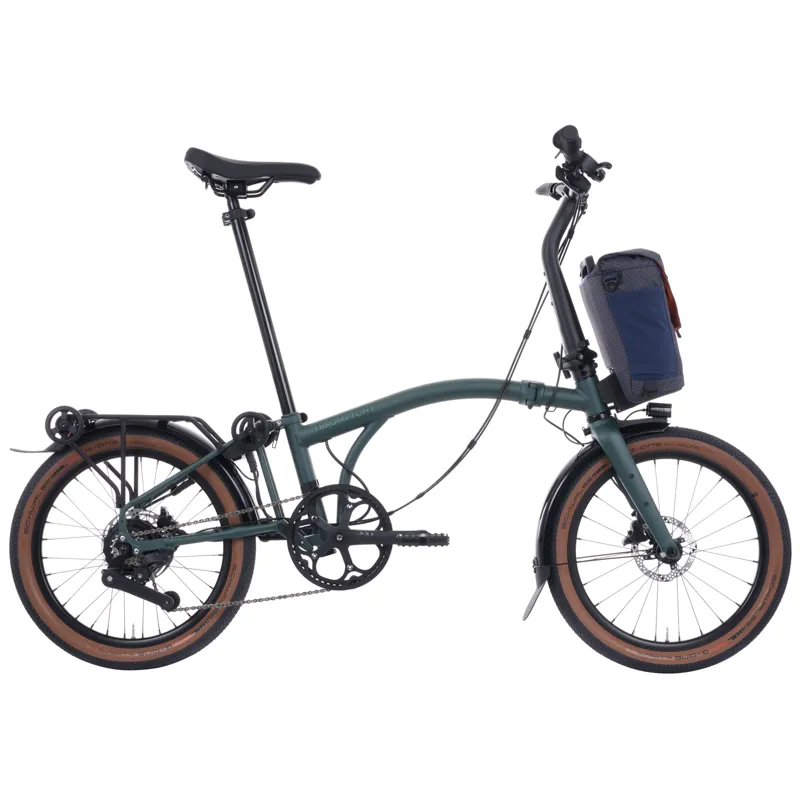 Brompton G-Line Electric with Continental Contact Tyre Forest Green