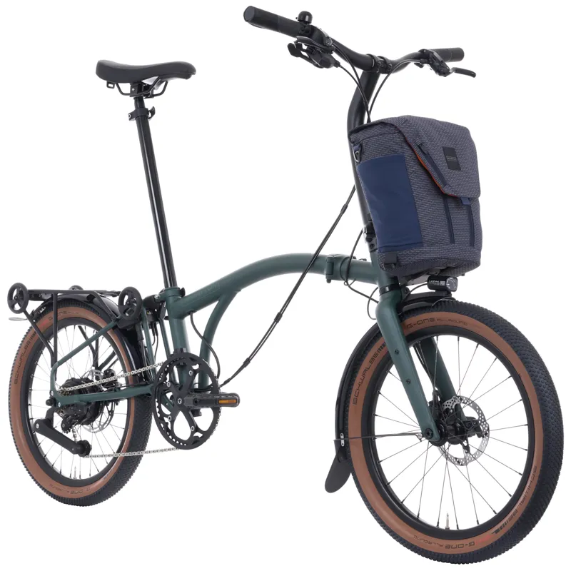 Brompton G-Line Electric with Continental Contact Tyre Forest Green-1