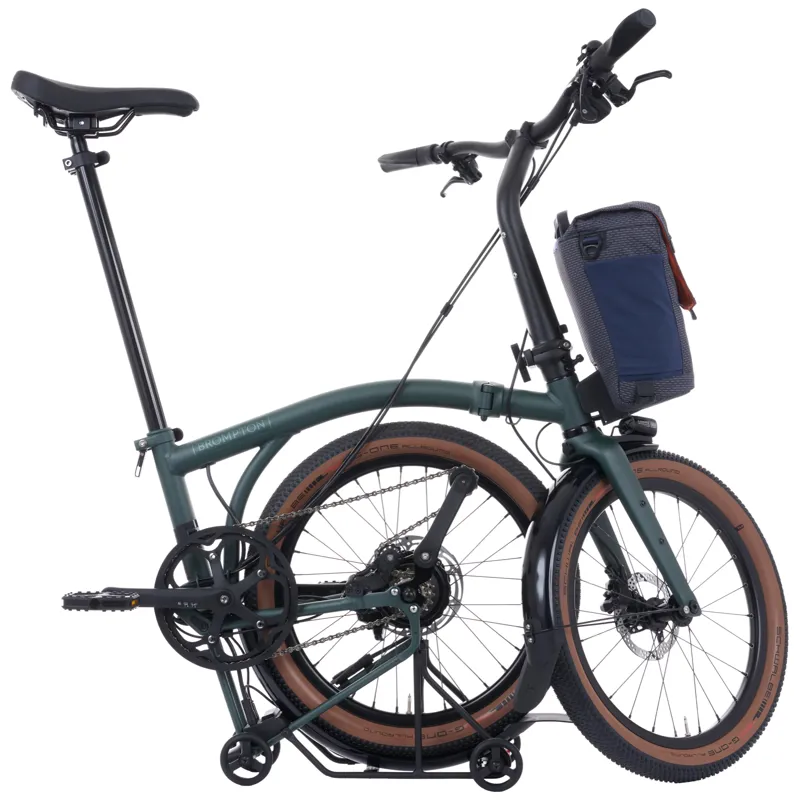 Brompton G-Line Electric with Continental Contact Tyre Forest Green-2