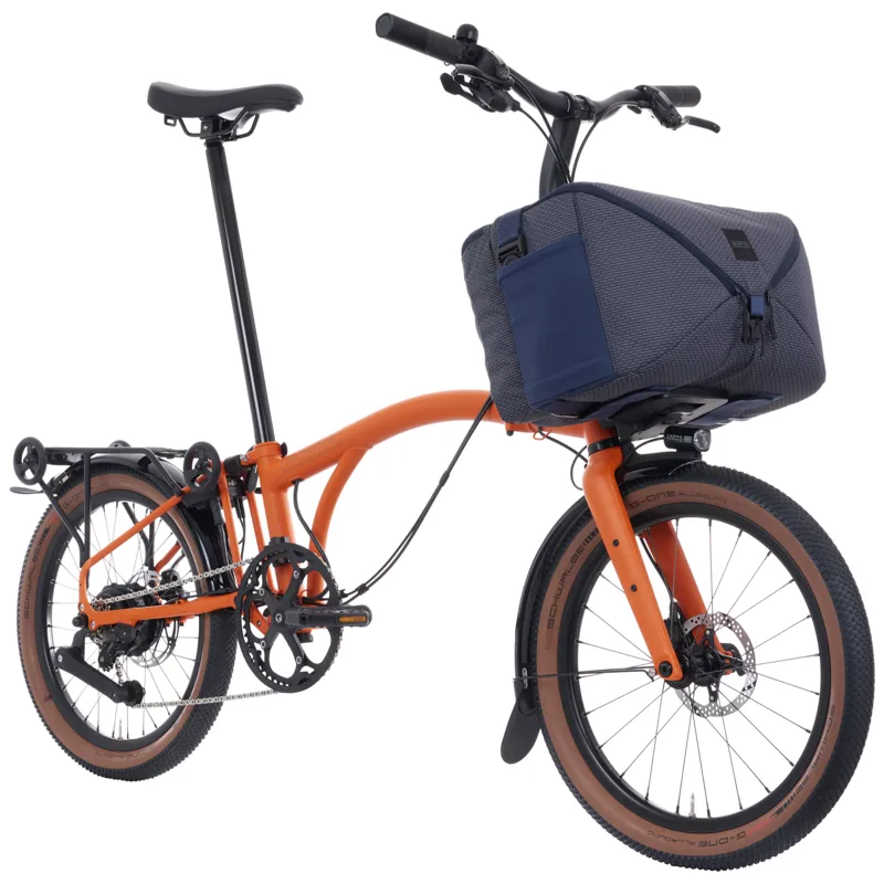 Brompton G-Line Electric with Schwalbe G-One Tyres in Adventure Orange-6
